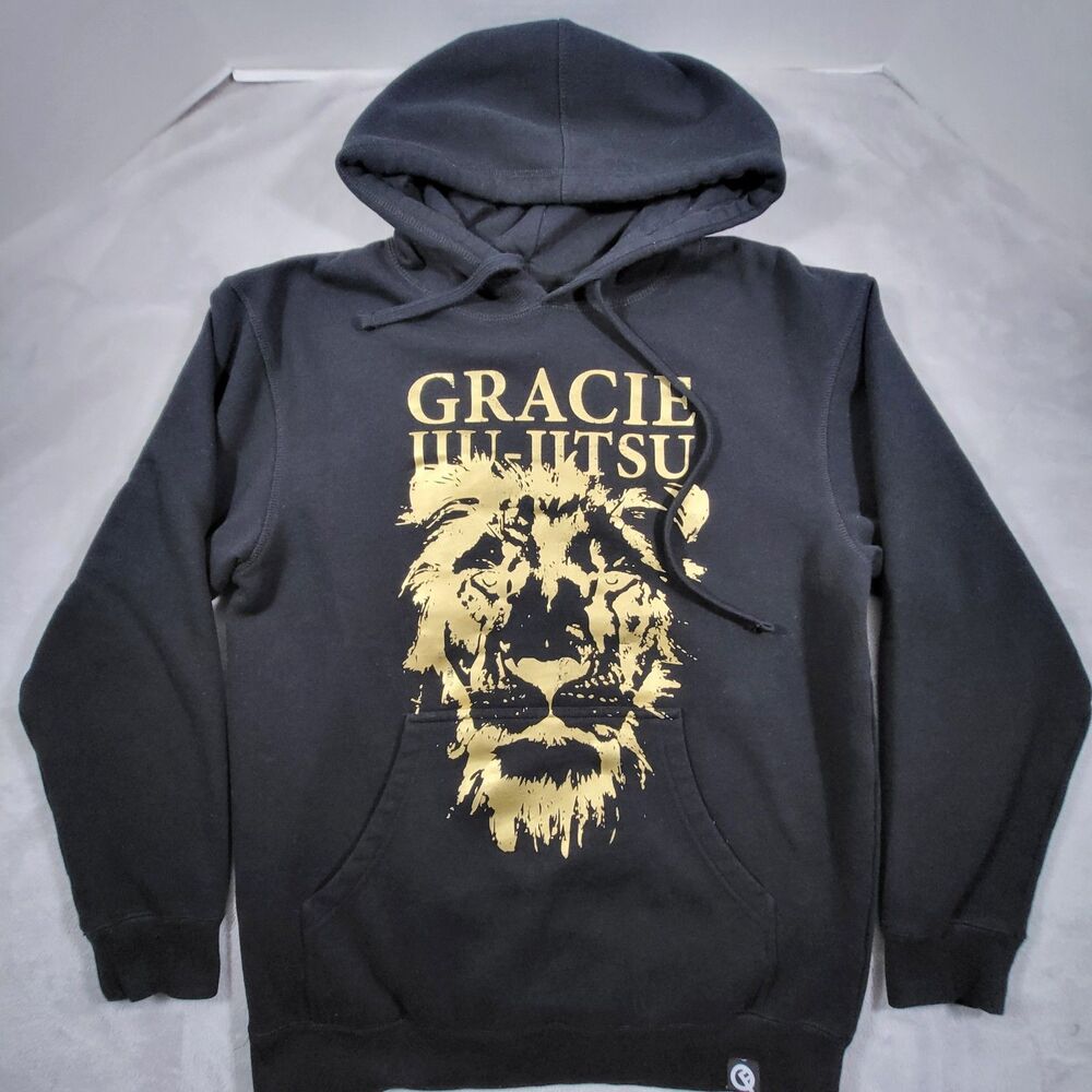 Gracie Jiu Jitsu Quikflip Convertible Backpack Hoodie Mens Medium Gold Lion